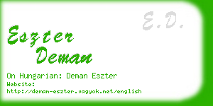 eszter deman business card
